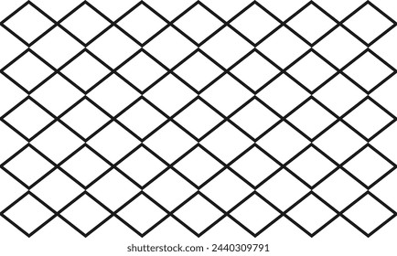 black and white seamless pattern, metal chain link fence on a white background, link grid black line abstract geometric seamless pattern minimal graphic ornament. texture with diamonds, mesh, grid