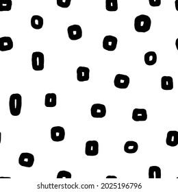 Black and white seamless pattern, Mini sized squares and dots, perfect for surface such as textiles, bedding, notebooks, product packaging, wrapping paper, social media backgrounds, 