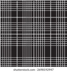 Black, White seamless pattern. Modern tartan plaid design for textile and fashion. Vector EPS 10..eps