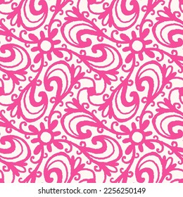 Black and white seamless pattern with Paisley print in a retro style. Vector illustration - Shutterstock ID 2256250149