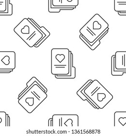 Black and white seamless pattern Patient Medical Record Icon. Healthcare