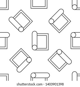Black and white seamless pattern Planning Vector Icon