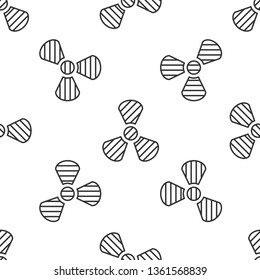 Black and white seamless pattern The radiation icon. Radiation symbol.