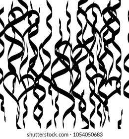 black and white seamless pattern. Serpentine. Celebration. New.