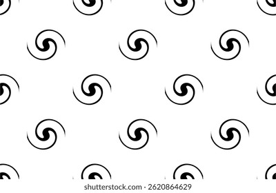 black and white seamless pattern. seamless pattern with black spiral on white background