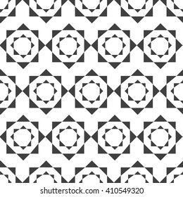 Black and white seamless pattern. Stock vector.