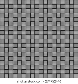 Black and white seamless pattern with striped squares (repeatable)
