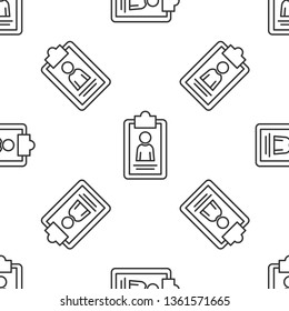 Black and white seamless pattern Summary concept icon, creative writing, short story telling, highlight information, essay research, school education logo, brief text review