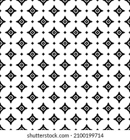 Textura de patrón sin costuras en blanco y negro. Diseño gráfico ornamental a escala de grises. Ornamentos mosaicos. Plantilla de patrón. Ilustración vectorial. EPS10.