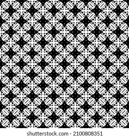 Black and white seamless pattern texture. Greyscale ornamental graphic design. Mosaic ornaments. Pattern template. Vector illustration. EPS10.