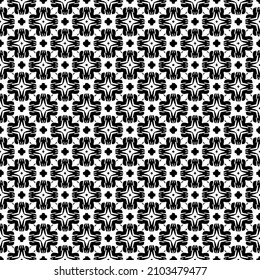 Black and white seamless pattern texture. Greyscale ornamental graphic design. Mosaic ornaments. Pattern template. Vector illustration. EPS10.