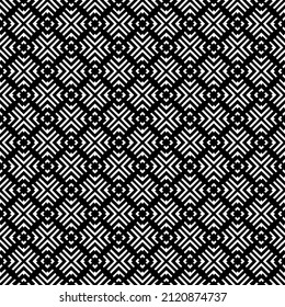 Black and white seamless pattern texture. Greyscale ornamental graphic design. Mosaic ornaments. Pattern template. Vector illustration. EPS10.