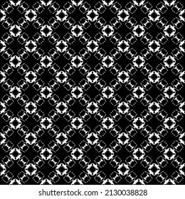 Black and white seamless pattern texture. Greyscale ornamental graphic design. Mosaic ornaments. Pattern template. Vector illustration. EPS10.