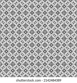 Black and white seamless pattern texture. Greyscale ornamental graphic design. Mosaic ornaments. Pattern template. Vector illustration. EPS10.
