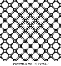 Black and white seamless pattern texture. Greyscale ornamental graphic design. Mosaic ornaments. Pattern template. Vector illustration. EPS10.