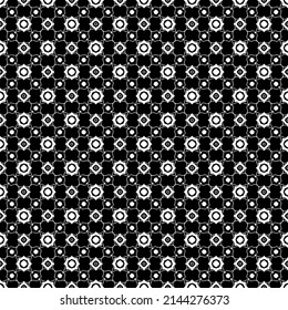Black and white seamless pattern texture. Greyscale ornamental graphic design. Mosaic ornaments. Pattern template. Vector illustration. EPS10.