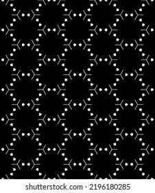 Black and white seamless pattern texture. Greyscale ornamental graphic design. Mosaic ornaments. Pattern template. Vector illustration. EPS10.