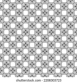 Black and white seamless pattern texture. Greyscale ornamental graphic design. Mosaic ornaments. Pattern template. Vector illustration. EPS10.