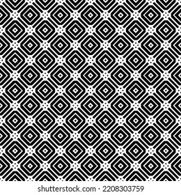 Black and white seamless pattern texture. Greyscale ornamental graphic design. Mosaic ornaments. Pattern template. Vector illustration. EPS10.