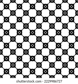 Black and white seamless pattern texture. Greyscale ornamental graphic design. Mosaic ornaments. Pattern template. Vector illustration. EPS10.