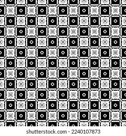 Black and white seamless pattern texture. Greyscale ornamental graphic design. Mosaic ornaments. Pattern template. Vector illustration. EPS10.