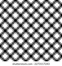 Textura de patrón sin costuras en blanco y negro. Diseño gráfico ornamental a escala de grises. Ornamentos mosaicos. Plantilla de patrón. Ilustración vectorial. EPS10.