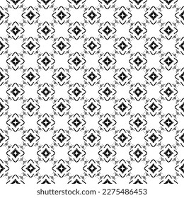 Black and white seamless pattern texture. Greyscale ornamental graphic design. Mosaic ornaments. Pattern template. Vector illustration. EPS10.
