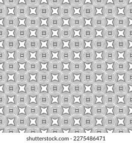 Black and white seamless pattern texture. Greyscale ornamental graphic design. Mosaic ornaments. Pattern template. Vector illustration. EPS10.
