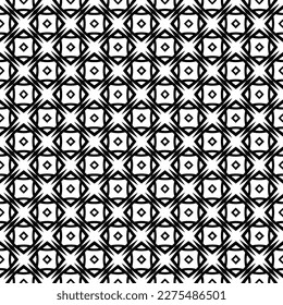Black and white seamless pattern texture. Greyscale ornamental graphic design. Mosaic ornaments. Pattern template. Vector illustration. EPS10.