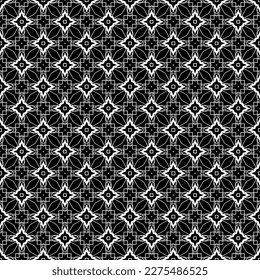 Black and white seamless pattern texture. Greyscale ornamental graphic design. Mosaic ornaments. Pattern template. Vector illustration. EPS10.