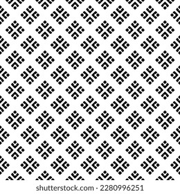 Black and white seamless pattern texture. Greyscale ornamental graphic design. Mosaic ornaments. Pattern template. Vector illustration. EPS10.