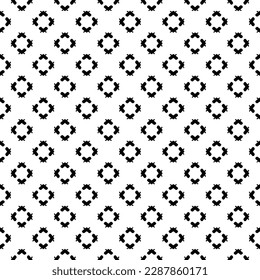 Black and white seamless pattern texture. Greyscale ornamental graphic design. Mosaic ornaments. Pattern template. Vector illustration. EPS10.