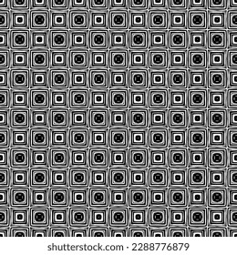 Black and white seamless pattern texture. Greyscale ornamental graphic design. Mosaic ornaments. Pattern template. Vector illustration. EPS10.