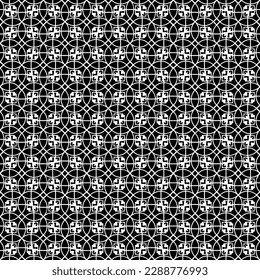Black and white seamless pattern texture. Greyscale ornamental graphic design. Mosaic ornaments. Pattern template. Vector illustration. EPS10.