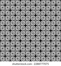 Black and white seamless pattern texture. Greyscale ornamental graphic design. Mosaic ornaments. Pattern template. Vector illustration. EPS10.
