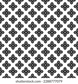 Black and white seamless pattern texture. Greyscale ornamental graphic design. Mosaic ornaments. Pattern template. Vector illustration. EPS10.