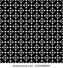 Black and white seamless pattern texture. Greyscale ornamental graphic design. Mosaic ornaments. Pattern template. Vector illustration. EPS10.