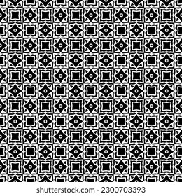 Black and white seamless pattern texture. Greyscale ornamental graphic design. Mosaic ornaments. Pattern template. Vector illustration. EPS10.