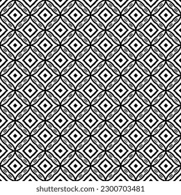 Black and white seamless pattern texture. Greyscale ornamental graphic design. Mosaic ornaments. Pattern template. Vector illustration. EPS10.