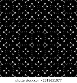 Black and white seamless pattern texture. Greyscale ornamental graphic design. Mosaic ornaments. Pattern template. Vector illustration. EPS10.