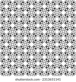 Black and white seamless pattern texture. Greyscale ornamental graphic design. Mosaic ornaments. Pattern template. Vector illustration. EPS10.