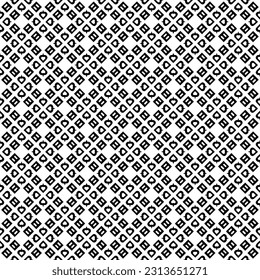 Black and white seamless pattern texture. Greyscale ornamental graphic design. Mosaic ornaments. Pattern template. Vector illustration. EPS10.