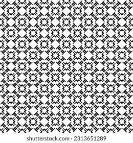 Black and white seamless pattern texture. Greyscale ornamental graphic design. Mosaic ornaments. Pattern template. Vector illustration. EPS10.