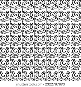Black and white seamless pattern texture mandala ornamental graphic design