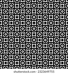 Black and white seamless pattern texture. Greyscale ornamental graphic design. Mosaic ornaments. Pattern template. Vector illustration. EPS10.