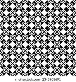 Schwarz-Weiß-Muster Textur. Graustufen-Grafik-Design. Mosaikverzierungen. Mustervorlage. Vektorgrafik. EPS10.