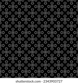 Black and white seamless pattern texture. Greyscale ornamental graphic design. Mosaic ornaments. Pattern template. Vector illustration. EPS10.