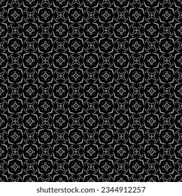Black and white seamless pattern texture. Greyscale ornamental graphic design. Mosaic ornaments. Pattern template. Vector illustration. EPS10.