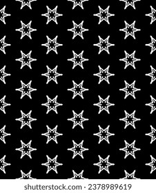 Black and white seamless pattern texture. Greyscale ornamental graphic design. Mosaic ornaments. Pattern template. Vector illustration. EPS10.
