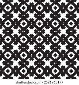 Black and white seamless pattern texture Greyscale ornamental graphic design. EPS vector illustration